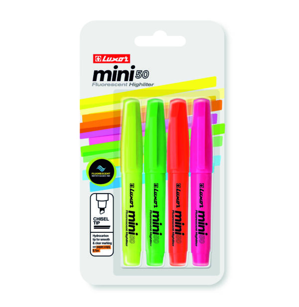 Mini fluroscent HLT / Мини Флуоресцентный текстовыделители набор из 4 шт -4000/4 BC