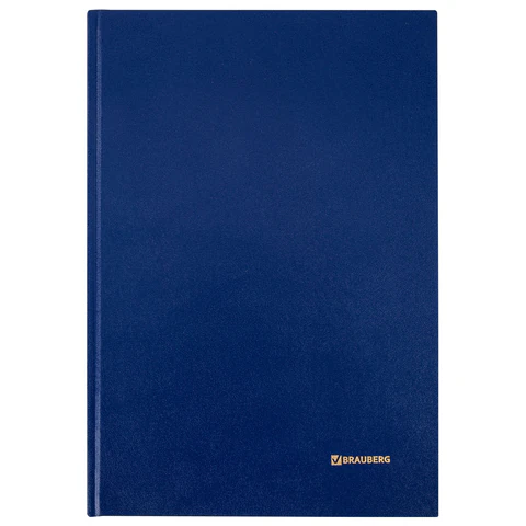 Книга учета 160 л., клетка, твердая, бумвинил, блок офсет, А4 200х290 мм, BRAUBERG, 130182