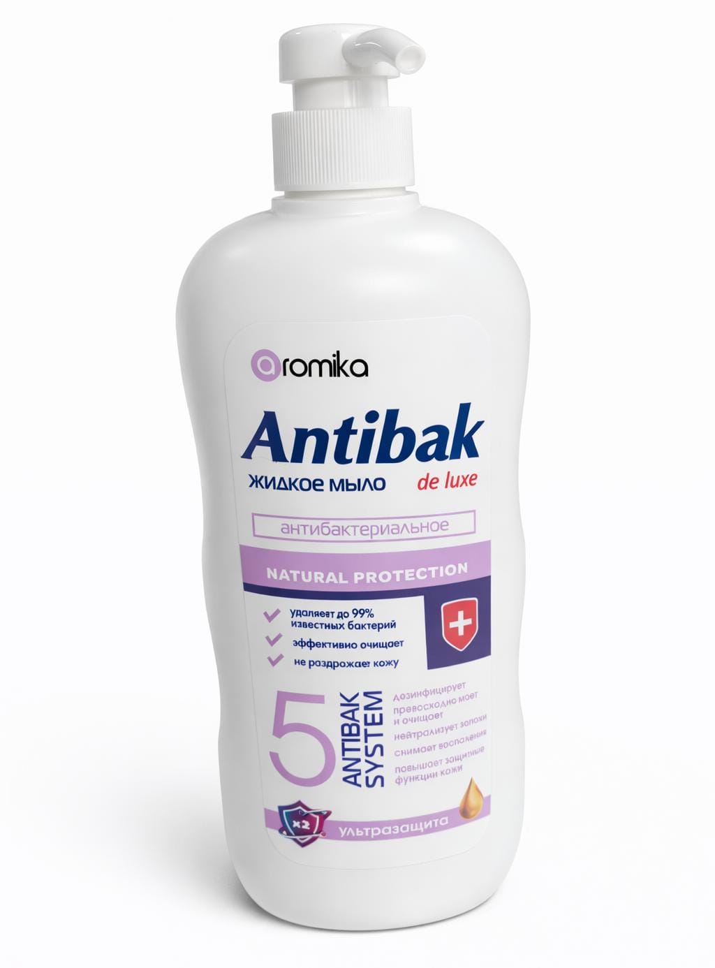 Жидкое мыло антибактериальное “Antibak de luxe” Aromika