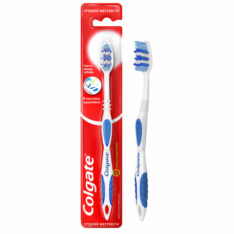 Зубная щетка COLGATE "Классика здоровья", средней жесткости.