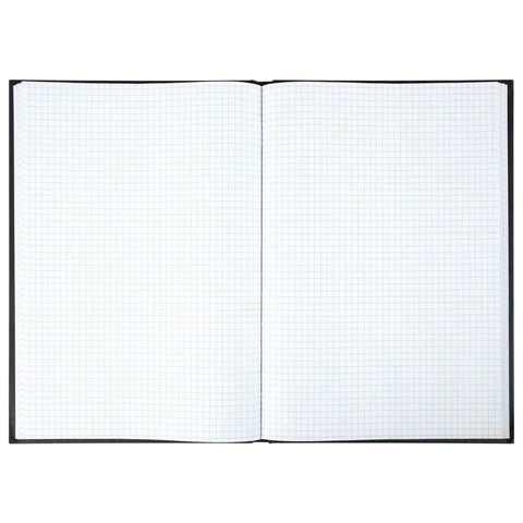 Книга учета 96 л., клетка, твердая, бумвинил, офсет, наклейка, А4 (200х290 мм), BRAUBERG, черная, 130278