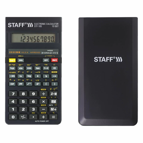 Калькулятор инженерный STAFF STF-165 (143х78 мм), 128 функций, 10 разрядов, 250122