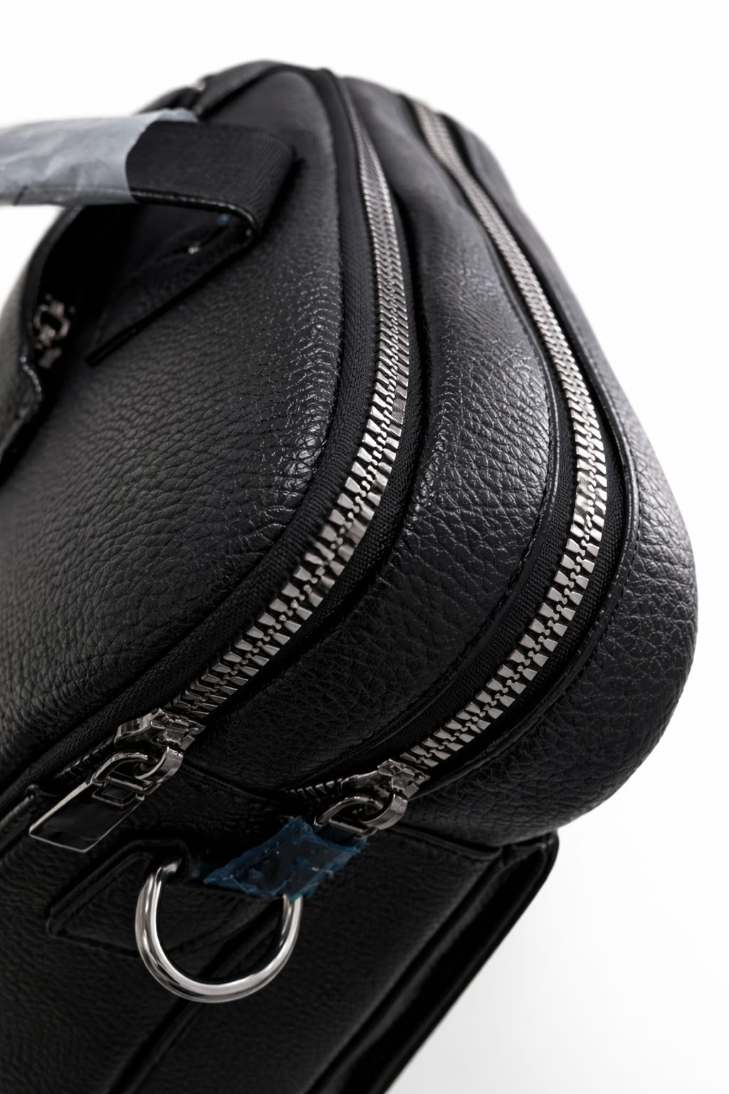 Деловая кожаная сумка Samsonite с ручкой, черного цвета  №10