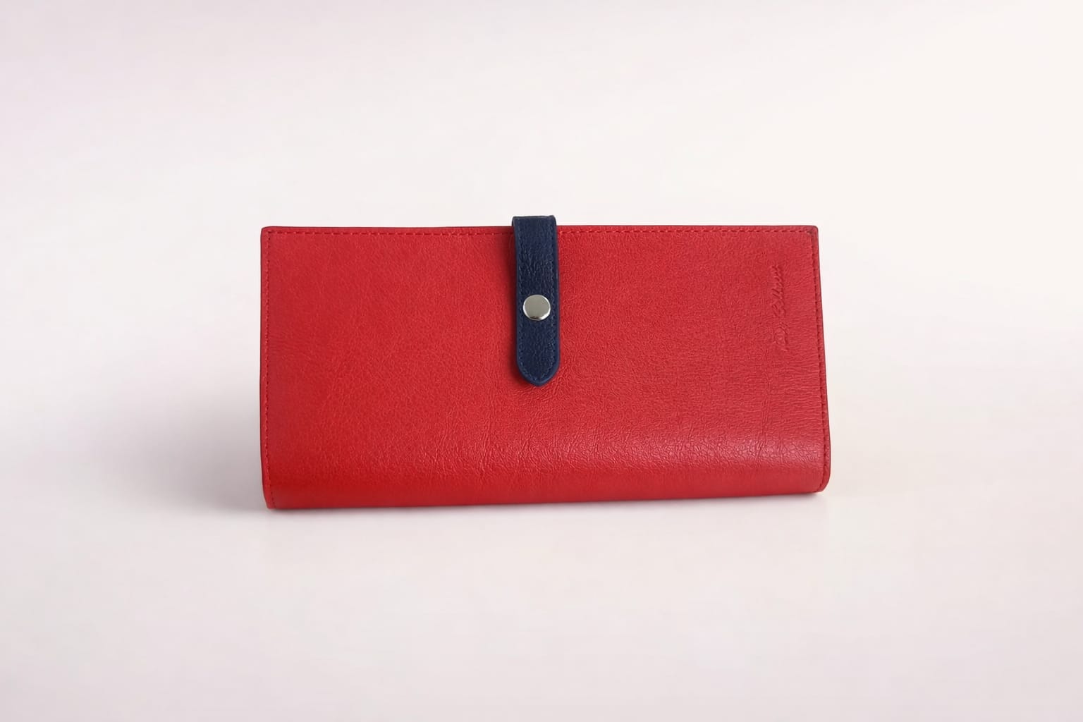 Стильный женский кошелёк из натуральной кожи (красный)