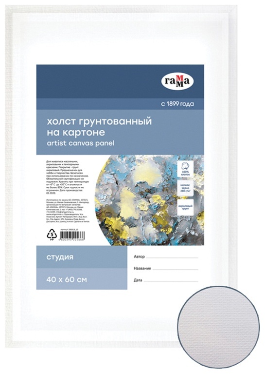 Холст на картоне  60x40 см Гамма 280818_10