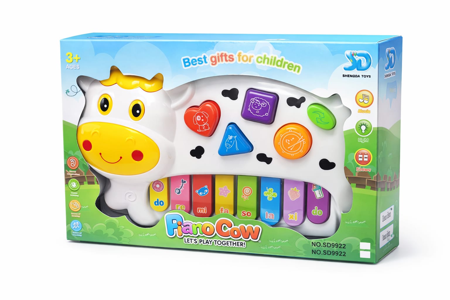 Музыкальная игрушка-пианино «Корова»