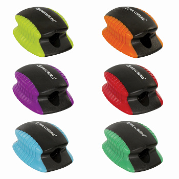 Точилка BRAUBERG «ULTRA COLOR», пластиковая, корпус ассорти, 228466, 1 шт