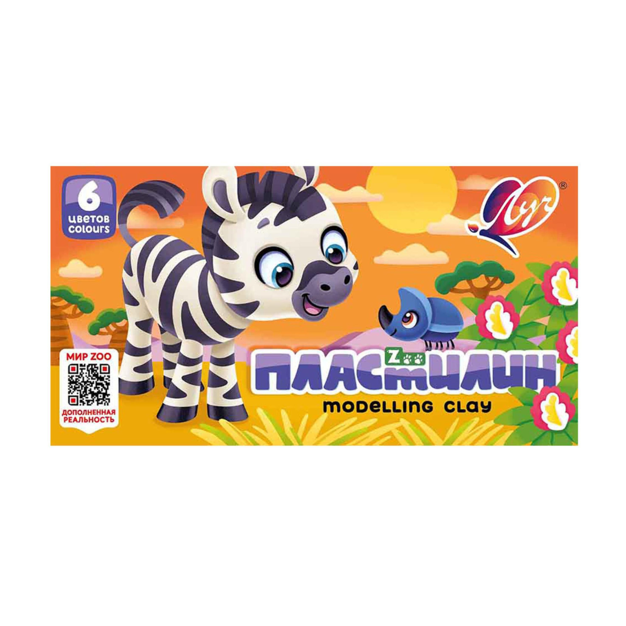 Пластилин "Zoo" 6 цв. Арт. 30С 1810-08